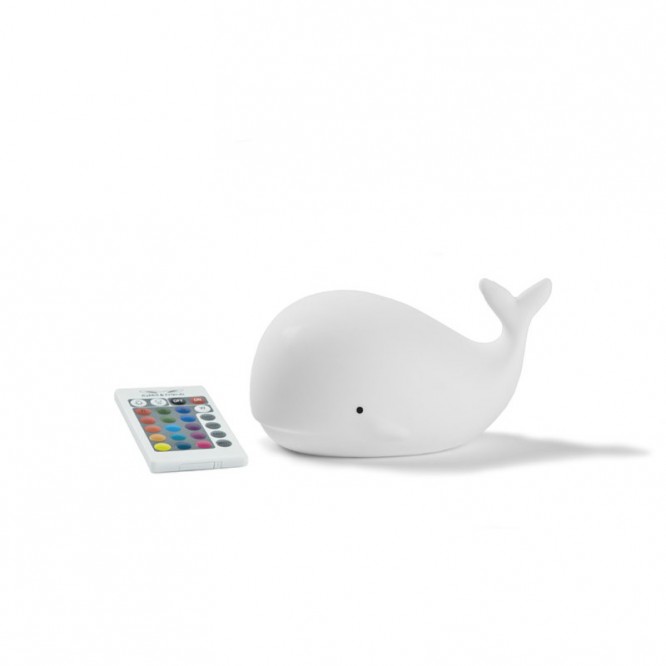 Lampka Wieloryb z pilotem Rabbit&Friends