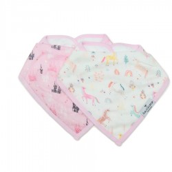 Muślinowy śliniak set 2szt Unicorn Loulou Lollipop