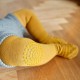 GoBabyGo Antypoślizgowe Rajstopy do nauki chodzenia 6-12 m-cy Mustard