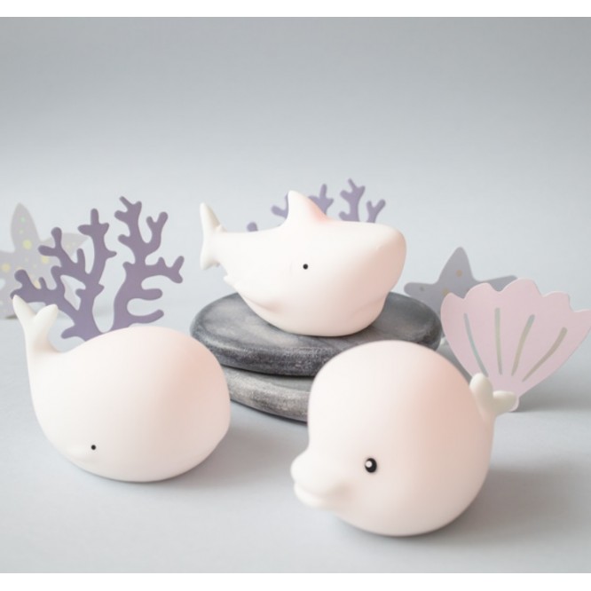 Lampki Silikonowe Białe 3szt Mini Morskie Rabbit&Friends