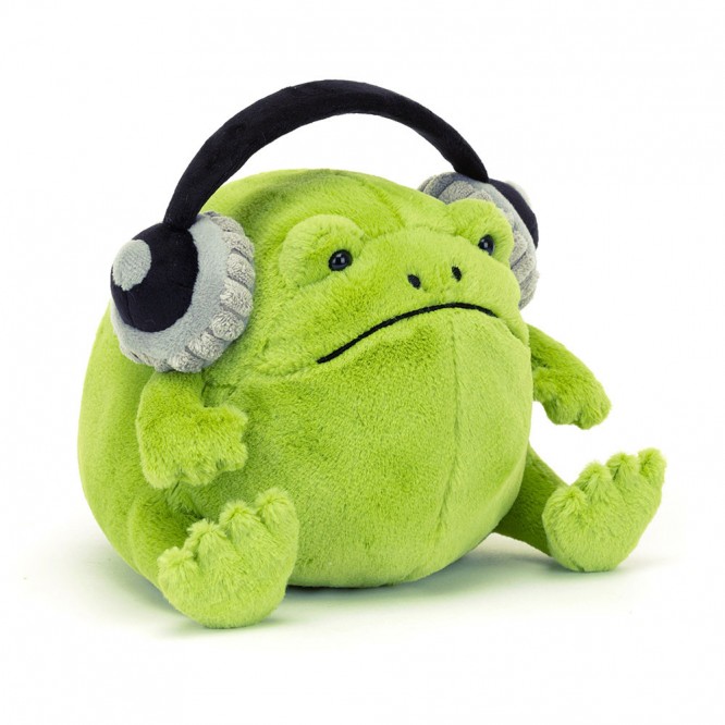 Deszczowa Żaba Ricky ze słuchawkami Jellycat