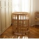Waldin Łóżeczko Owalne z Materacem 7w1 Natural