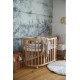 Waldin Łóżeczko Owalne z Materacem 7w1 Natural