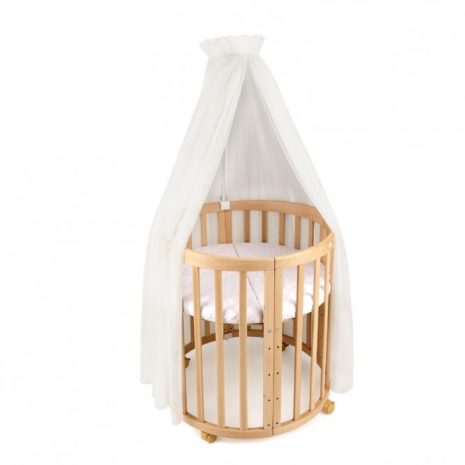 Waldin Baldachim do Łóżeczek 7 w 1 z Mocowaniem Ecru