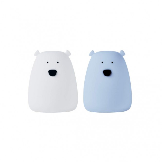 Lampka Miś Mały 2szt Rabbit&Friends biało-niebieski