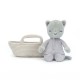 Śpiący Kotek w Koszyczku Jellycat