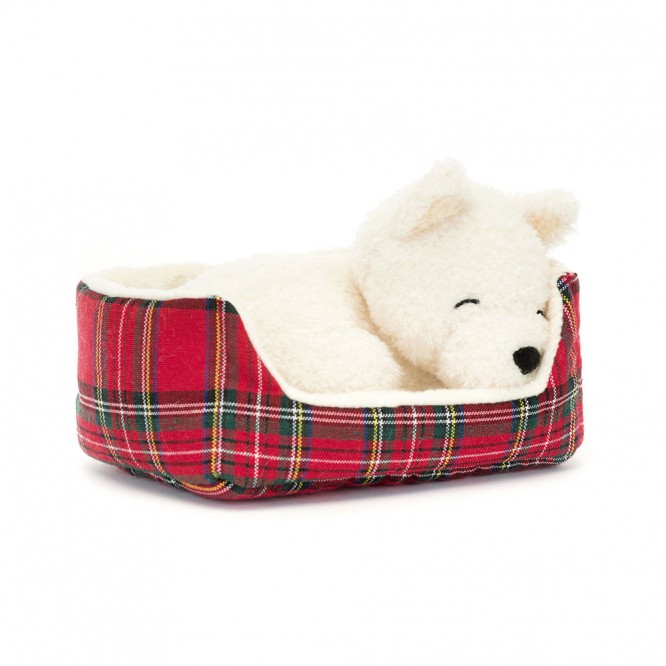Śpiący Piesek w Legowisku Westie Jellycat