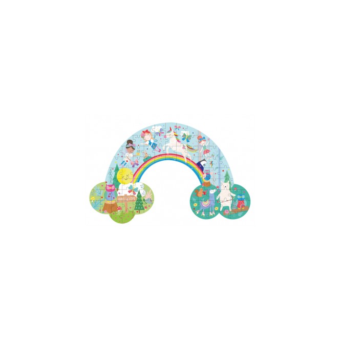 Puzzle 80 elementów Floss & Rock Tęczowe wróżki