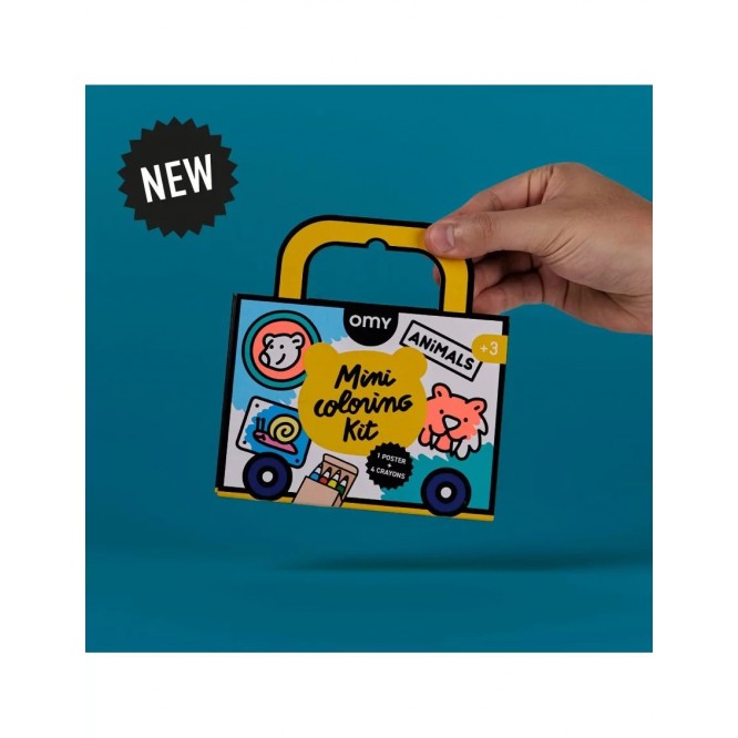 Kieszonkowa Kolorowanka z kredkami OMY Zwierzęta