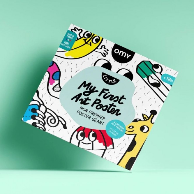 Gigantyczna Kolorowanka 100x70cm OMY Moja pierwsza kolorowanka