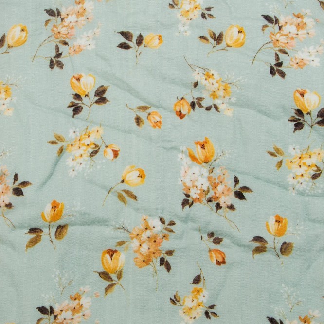 Kocyk Muślina bambusowa Wild Rose