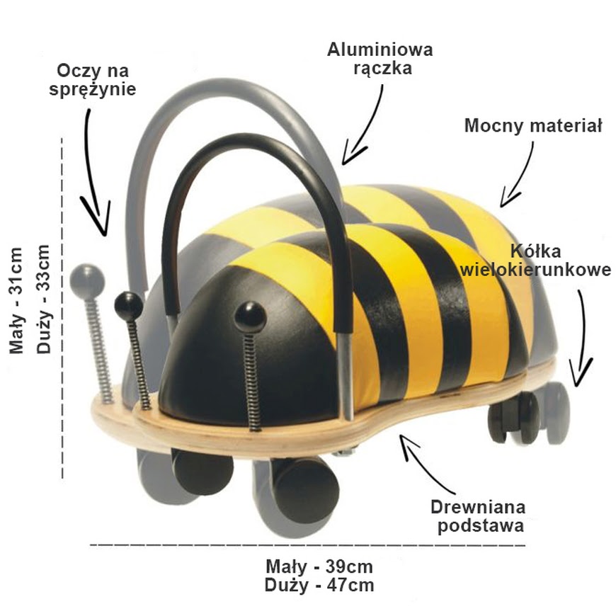 Rozmiary Jeździka Wheely Bug