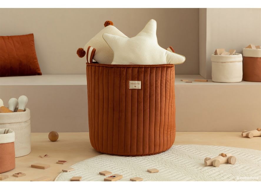 Kosz na zabawki Nobodinoz Savanna Velvet